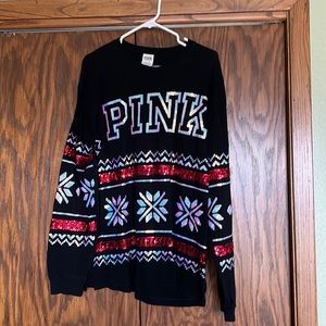 VS Pink long sleeve T-shirt size large